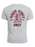 Herren T-Shirt Backprint Good Vibes Only Quitsche-Ente Motivprint Rückendruck Sommer Fashion Streetstyle Neverless®preview