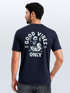 Herren T-Shirt Backprint Good Vibes Only Quitsche-Ente Motivprint Rückendruck Sommer Fashion Streetstyle Neverless®preview