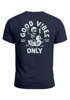 Herren T-Shirt Backprint Good Vibes Only Quitsche-Ente Motivprint Rückendruck Sommer Fashion Streetstyle Neverless®preview