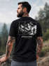 Herren T-Shirt Backprint Grafik Aufdruck Nature Outdoor Wandern Fashion Streetstyle Männer Neverless®preview