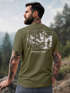 Herren T-Shirt Backprint Grafik Aufdruck Nature Outdoor Wandern Fashion Streetstyle Männer Neverless®preview