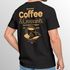 Herren T-Shirt Backprint Grafikshirt Rückendruck Coffee Croissant Kaffeeliebhaber Fashion Streetstyle Neverless®preview