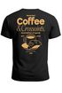 Herren T-Shirt Backprint Grafikshirt Rückendruck Coffee Croissant Kaffeeliebhaber Fashion Streetstyle Neverless®preview