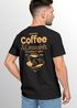 Herren T-Shirt Backprint Grafikshirt Rückendruck Coffee Croissant Kaffeeliebhaber Fashion Streetstyle Neverless®preview