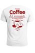 Herren T-Shirt Backprint Grafikshirt Rückendruck Coffee Croissant Kaffeeliebhaber Fashion Streetstyle Neverless®preview