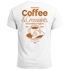 Herren T-Shirt Backprint Grafikshirt Rückendruck Coffee Croissant Kaffeeliebhaber Fashion Streetstyle Neverless®preview