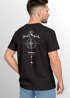 Herren T-Shirt Backprint Kompass Outdoor Symbolik Natur Print Aufdruck Fashion Streetstyle Neverless®preview