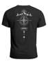 Herren T-Shirt Backprint Kompass Outdoor Symbolik Natur Print Aufdruck Fashion Streetstyle Neverless®preview