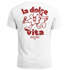 Herren T-Shirt Backprint La Dolce Vita Grafikshirt Schriftzug Fashion Streetstyle Neverless®preview