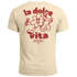 Herren T-Shirt Backprint La Dolce Vita Grafikshirt Schriftzug Fashion Streetstyle Neverless®preview