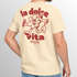 Herren T-Shirt Backprint La Dolce Vita Grafikshirt Schriftzug Fashion Streetstyle Neverless®preview