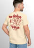 Herren T-Shirt Backprint La Dolce Vita Grafikshirt Schriftzug Fashion Streetstyle Neverless®preview