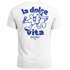 Herren T-Shirt Backprint La Dolce Vita Grafikshirt Schriftzug Fashion Streetstyle Neverless®preview