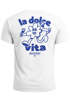Herren T-Shirt Backprint La Dolce Vita Grafikshirt Schriftzug Fashion Streetstyle Neverless®preview
