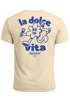Herren T-Shirt Backprint La Dolce Vita Grafikshirt Schriftzug Fashion Streetstyle Neverless®preview