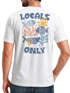 Herren T-Shirt Backprint Maritim Meer Fische Aufdruck Abstrakt Spruch Locals Only Sommer Fashion Streetstyle Neverless®preview