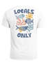 Herren T-Shirt Backprint Maritim Meer Fische Aufdruck Abstrakt Spruch Locals Only Sommer Fashion Streetstyle Neverless®preview