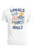Herren T-Shirt Backprint Maritim Meer Fische Aufdruck Abstrakt Spruch Locals Only Sommer Fashion Streetstyle Neverless®preview