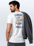 Herren T-Shirt Backprint Maritim Meer Fische Aufdruck Abstrakt Spruch Locals Only Sommer Fashion Streetstyle Neverless®preview