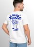 Herren T-Shirt Backprint More Pasta Less Disaster Grafikshirt Nudeln Sommer Fashion Streetstyle Neverless®preview