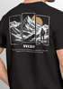Herren T-Shirt Backprint Mountain Adventure Grafik Outdoor Nature Fashion Streetstyle Männer Neverless®preview