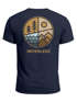 Herren T-Shirt Backprint Natur Grafik Berge Wald Adventure Outdoor Casual Männer Fashion Streetstyle Neverless®preview