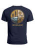 Herren T-Shirt Backprint Natur Grafik Berge Wald Adventure Outdoor Casual Männer Fashion Streetstyle Neverless®preview