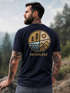Herren T-Shirt Backprint Natur Grafik Berge Wald Adventure Outdoor Casual Männer Fashion Streetstyle Neverless®preview
