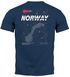 Herren T-Shirt Backprint Norwegen Flagge Schriftzug Norway Explorer Adventure Skandinavien Fashion Streetstyle Neverless®preview