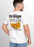 Herren T-Shirt Backprint Orange Club Grafikshirt Männer Sommer Fashion Streetstyle Baumwolle Neverless®preview