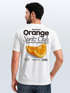 Herren T-Shirt Backprint Orange Club Grafikshirt Männer Sommer Fashion Streetstyle Baumwolle Neverless®preview
