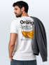 Herren T-Shirt Backprint Orange Club Grafikshirt Männer Sommer Fashion Streetstyle Baumwolle Neverless®preview