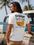 Herren T-Shirt Backprint Orange Club Grafikshirt Männer Sommer Fashion Streetstyle Baumwolle Neverless®preview