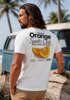 Herren T-Shirt Backprint Orange Club Grafikshirt Männer Sommer Fashion Streetstyle Baumwolle Neverless®preview
