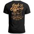 Herren T-Shirt Backprint Out of Office Grafikshirt Katze Schriftzug Fashion Streetstyle Neverless®preview
