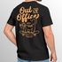 Herren T-Shirt Backprint Out of Office Grafikshirt Katze Schriftzug Fashion Streetstyle Neverless®preview