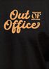 Herren T-Shirt Backprint Out of Office Grafikshirt Katze Schriftzug Fashion Streetstyle Neverless®preview