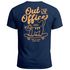 Herren T-Shirt Backprint Out of Office Grafikshirt Katze Schriftzug Fashion Streetstyle Neverless®preview