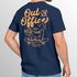 Herren T-Shirt Backprint Out of Office Grafikshirt Katze Schriftzug Fashion Streetstyle Neverless®preview
