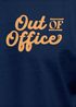 Herren T-Shirt Backprint Out of Office Grafikshirt Katze Schriftzug Fashion Streetstyle Neverless®preview