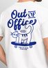 Herren T-Shirt Backprint Out of Office Grafikshirt Katze Schriftzug Fashion Streetstyle Neverless®preview