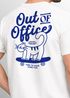 Herren T-Shirt Backprint Out of Office Grafikshirt Katze Schriftzug Fashion Streetstyle Neverless®preview