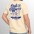 Herren T-Shirt Backprint Out of Office Grafikshirt Katze Schriftzug Fashion Streetstyle Neverless®preview