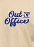 Herren T-Shirt Backprint Out of Office Grafikshirt Katze Schriftzug Fashion Streetstyle Neverless®preview