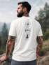 Herren T-Shirt Backprint Outdoor Elemente - Compass Mountains Tree - Grafikshirt Natur Symbole Printshirt Männer Fashion Streetstyle Neverless®preview