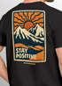 Herren T-Shirt Backprint Outdoor Grafik Print Stay Positive Good Vibes Fashion Streetstyle Männer Neverless®preview