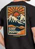 Herren T-Shirt Backprint Outdoor Grafik Print Stay Positive Good Vibes Fashion Streetstyle Männer Neverless®preview