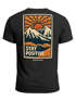 Herren T-Shirt Backprint Outdoor Grafik Print Stay Positive Good Vibes Fashion Streetstyle Männer Neverless®preview