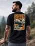 Herren T-Shirt Backprint Outdoor Grafik Print Stay Positive Good Vibes Fashion Streetstyle Männer Neverless®preview