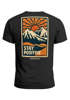 Herren T-Shirt Backprint Outdoor Grafik Print Stay Positive Good Vibes Fashion Streetstyle Männer Neverless®preview
